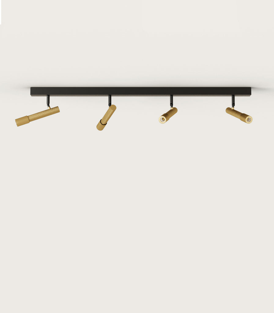 Aromas Ycro 4lt Ceiling Light in Matte Black/Matte Brass