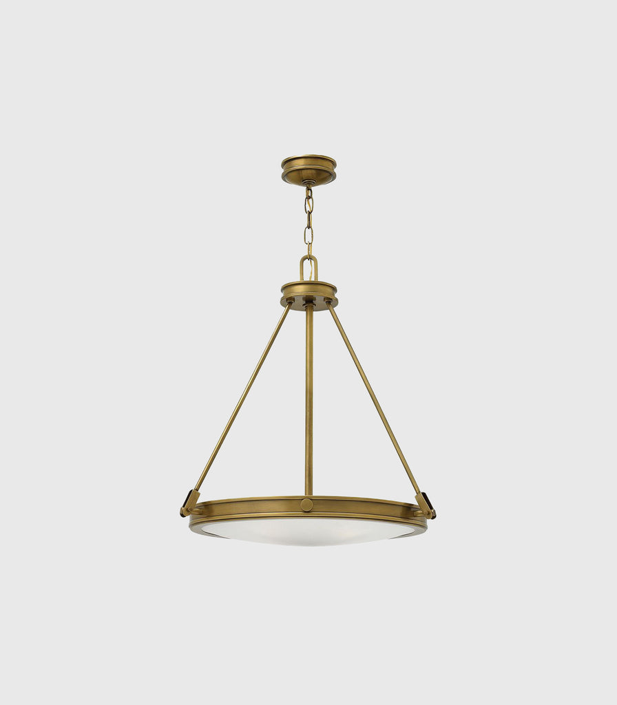 Elstead Collier Pendant Light in Heritage Brass