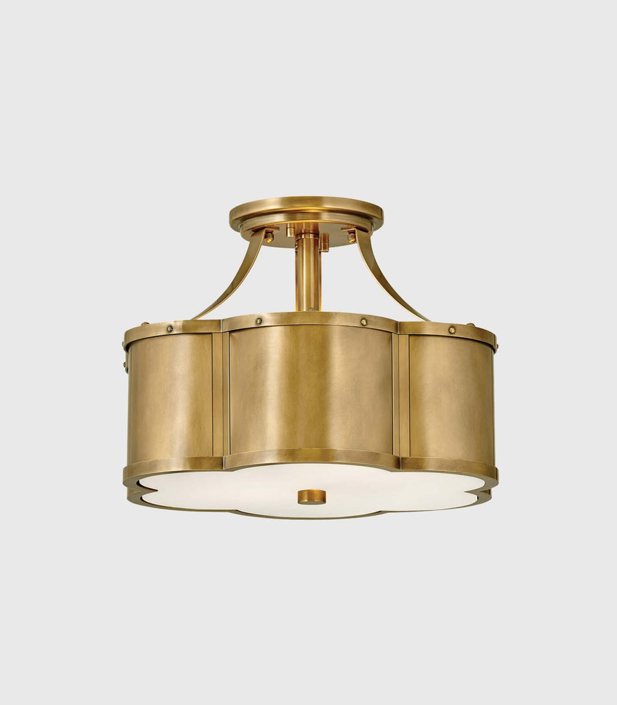 Elstead Chance 2lt Semi-Flush Ceiling in Heritage Brass