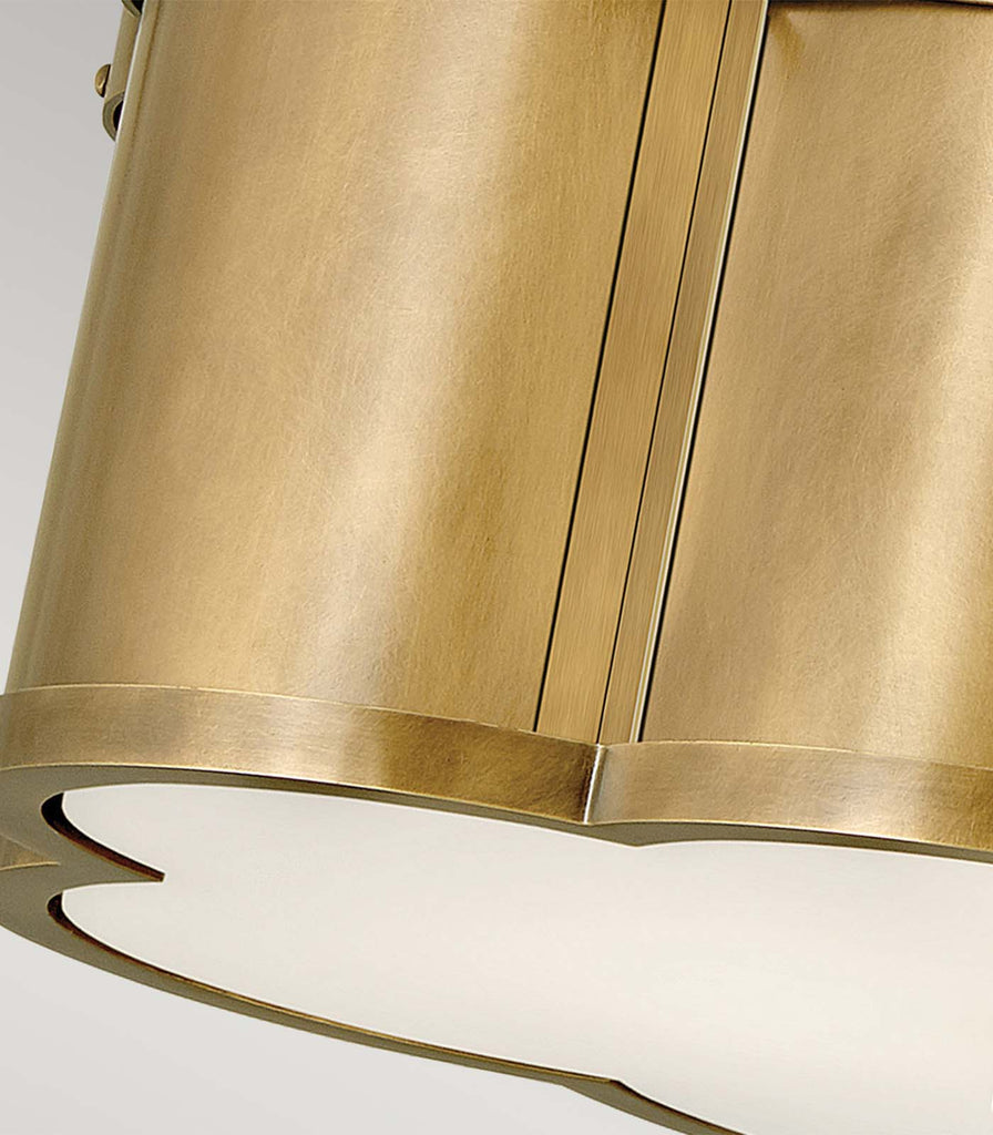 Elstead Chance 2lt Semi-Flush Ceiling in Heritage Brass close up