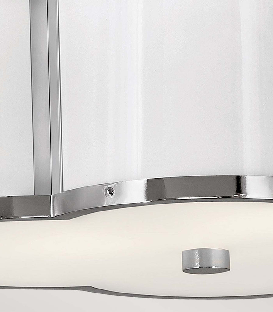 Elstead Chance 2lt Semi-Flush Ceiling in Polished Nickel/Polished White close up