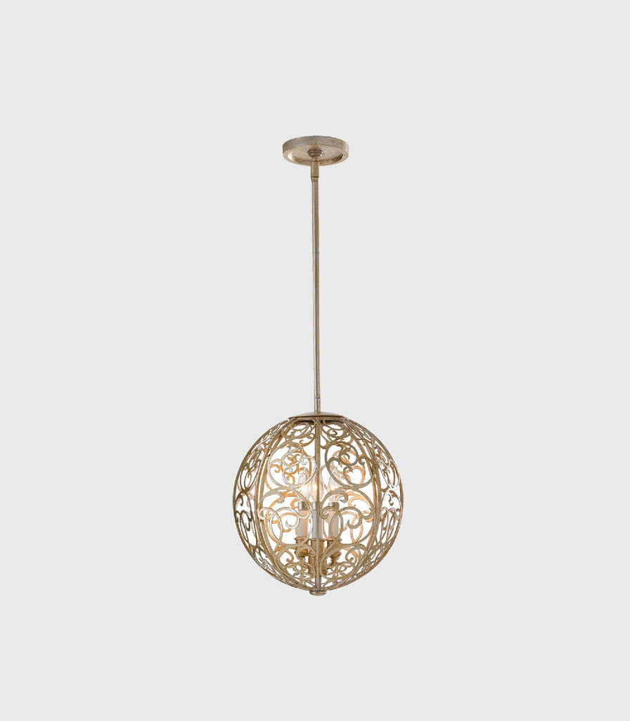 Elstead Arabesque Mini Chandelier in Silver Leaf Patina