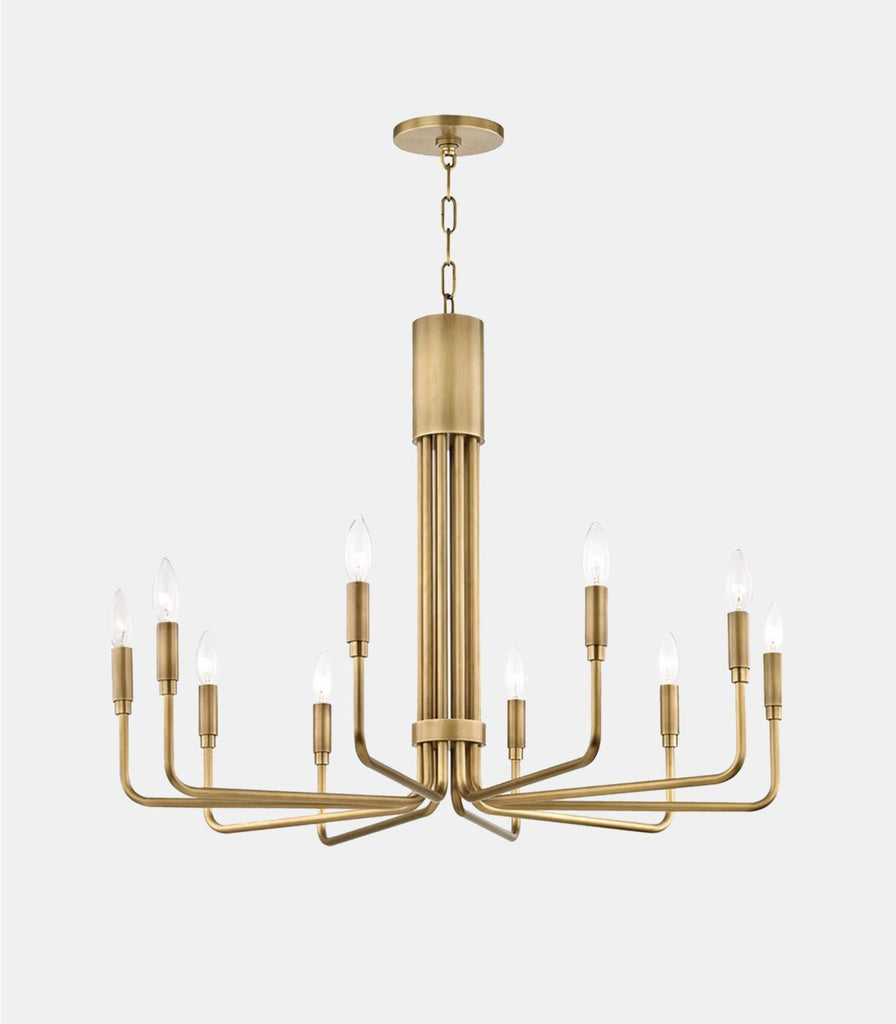 Hudson Valley Brigitte Chandelier in 10 Light/Aged Brass