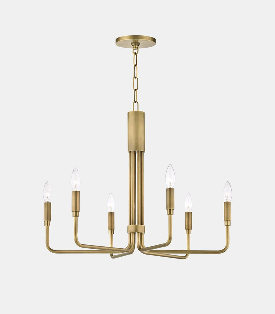 Hudson Valley Brigitte Chandelier in 6 Light/Aged Brass