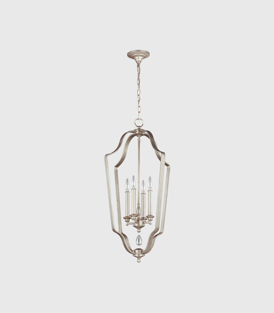 Elstead Dewitt Foyer Chandelier in Sunrise Silver