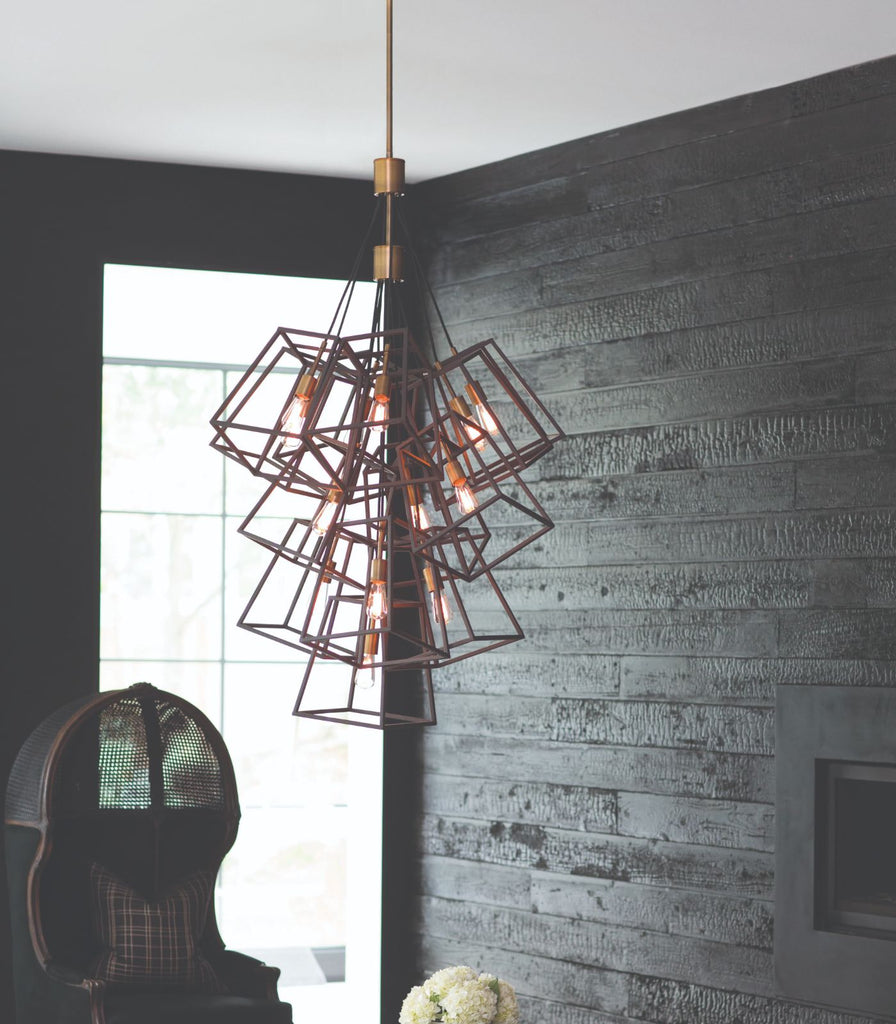 Elstead Fulton Foyer Chandelier featured within a interior space