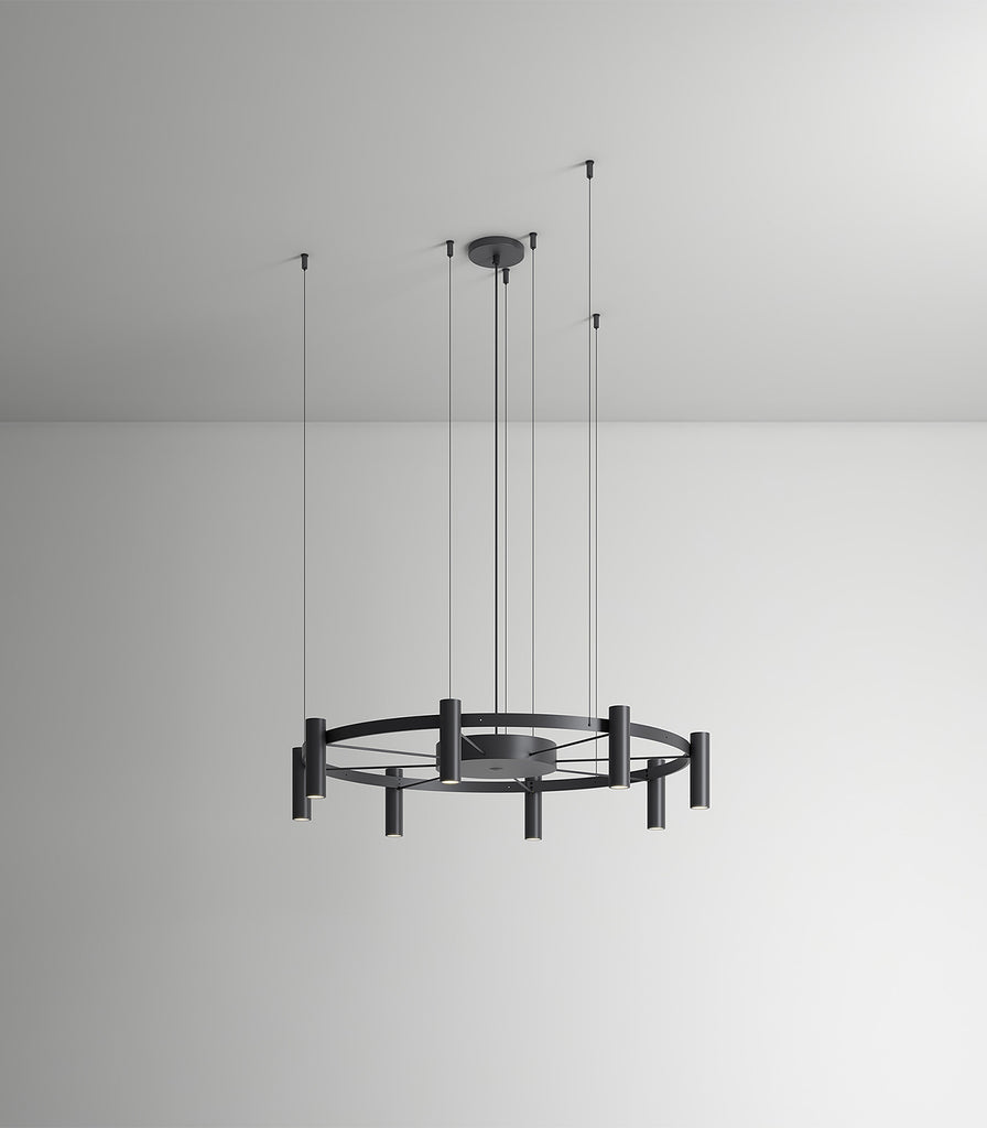 Estiluz Laverd 16lt Chandelier in Black