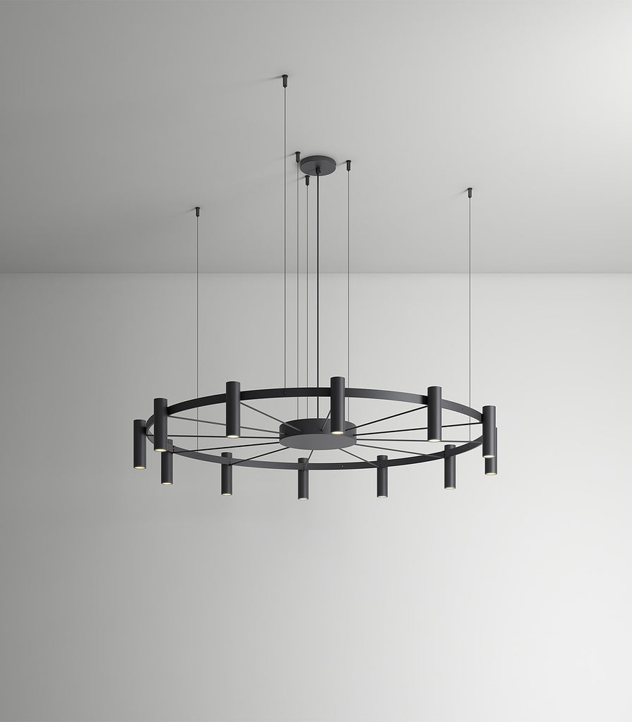 Estiluz Laverd 24lt Chandelier in Black