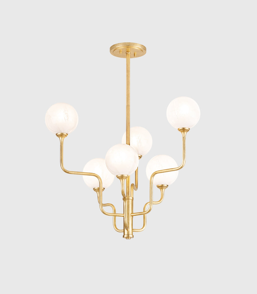 Hudson Valley Onyx Chandelier in Gold Leaf