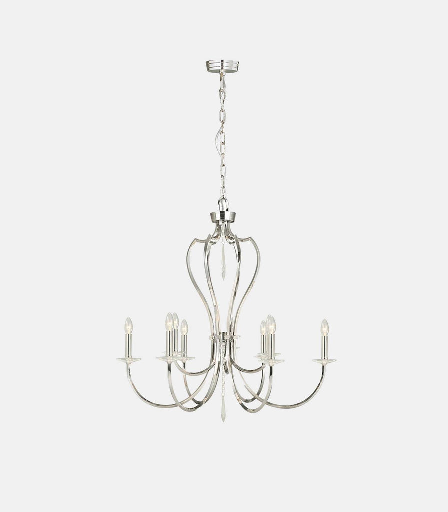 Elstead Pimlico Chandelier in Polished Nickel/9lt