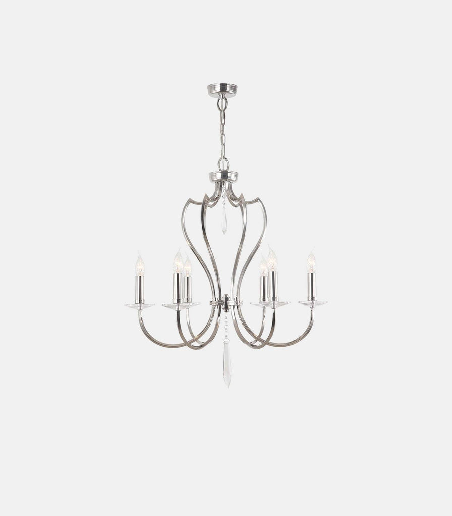 Elstead Pimlico Chandelier in Polished Nickel/6lt