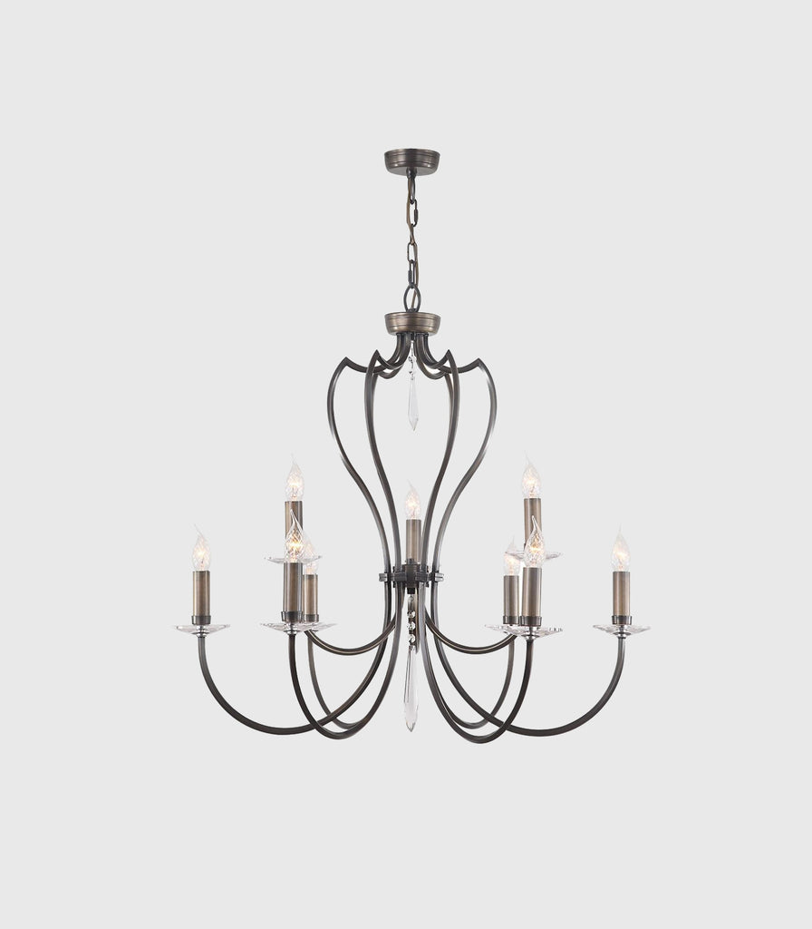 Elstead Pimlico Chandelier in Dark Bronze/9lt