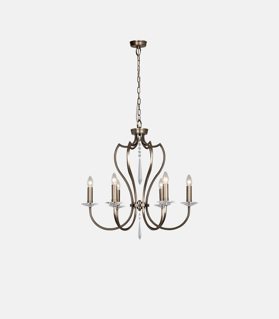 Elstead Pimlico Chandelier in Dark Bronze/6lt