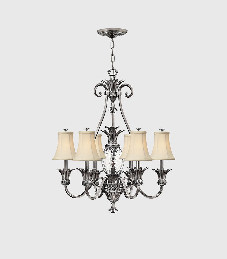 Elstead Plantation Chandelier in Polished Antique Nickel/7 Light