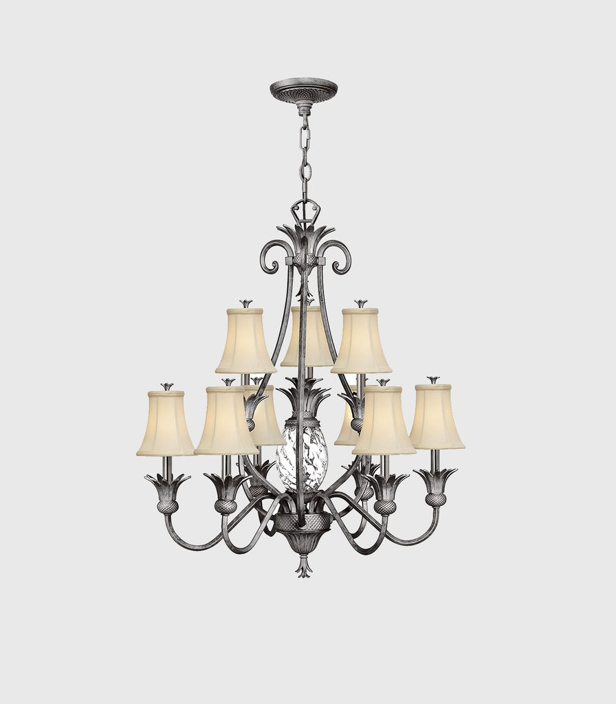 Elstead Plantation Chandelier in Polished Antique Nickel/10 Light