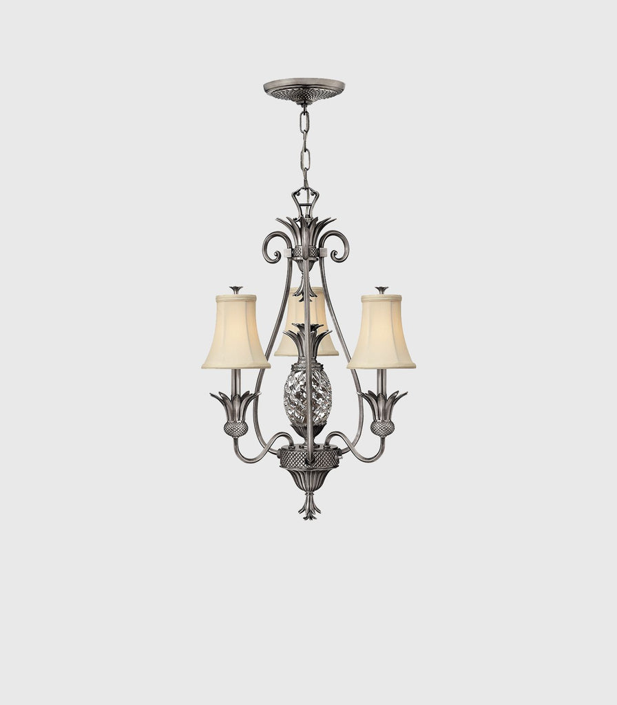 Elstead Plantation Chandelier in Polished Antique Nickel/3 Light