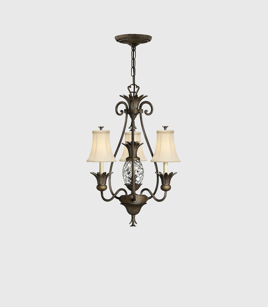 Elstead Plantation Chandelier in Pearl bronze/3 Light