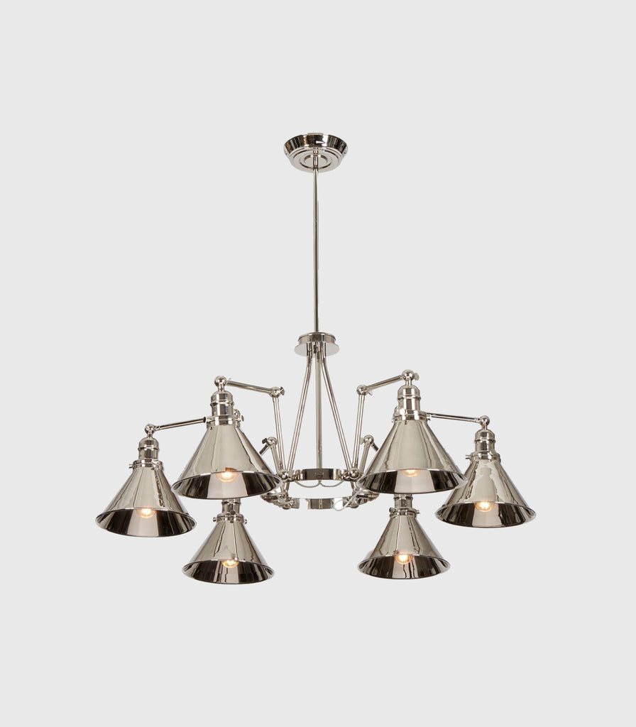 Elstead Provence Chandelier in Polished Nickel