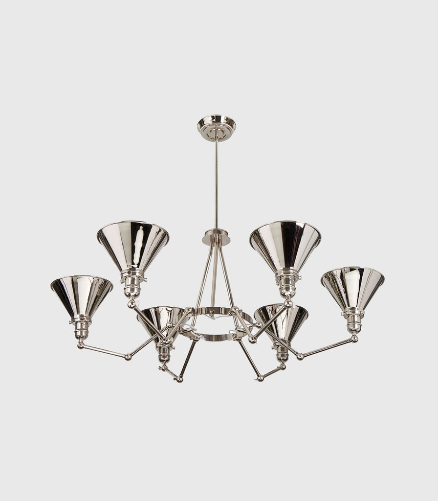 Elstead Provence Chandelier in Polished Nickel