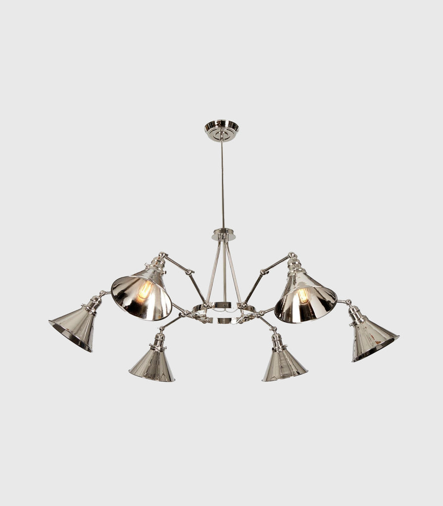 Elstead Provence Chandelier in Polished Nickel