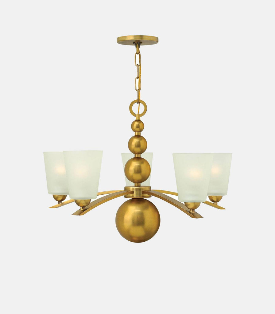 Elstead Zelda Chandelier in Vinatge Brass/5LT