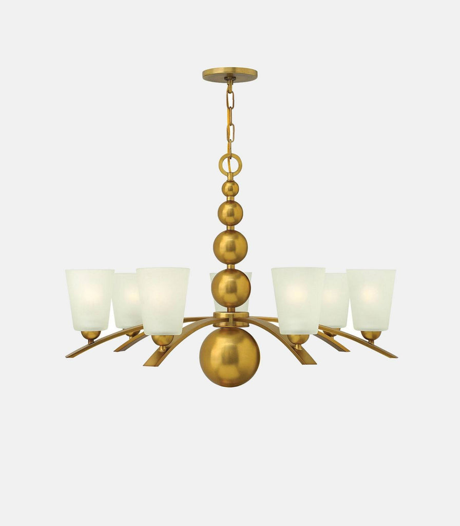 Elstead Zelda Chandelier in Vinatge Brass/7LT