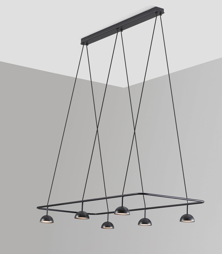 Estiluz Cupolina Linear Pendant Light in Black