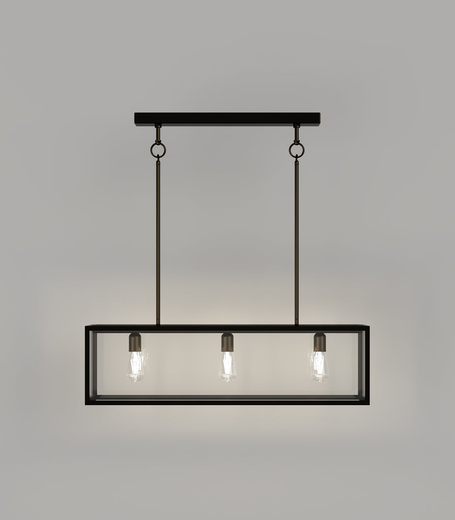 Lighting Republic Dover Linear Pendant Light in Clear with 3 light