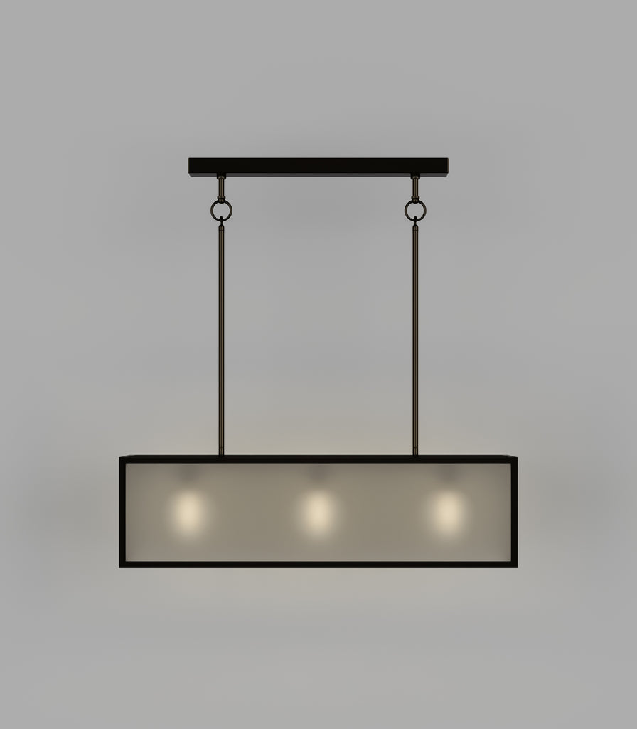 Lighting Republic Dover Linear Pendant Light in Frosted with 3 light