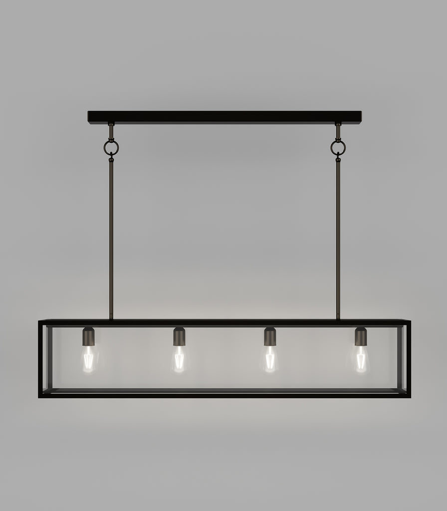 Lighting Republic Dover Linear Pendant Light in Clear with 4 light