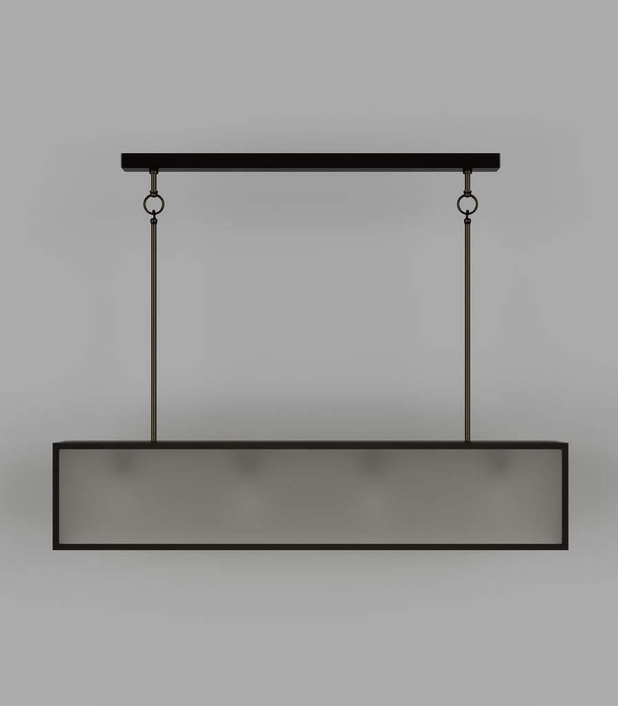 Lighting Republic Dover Linear Pendant Light in Frosted with 4 light