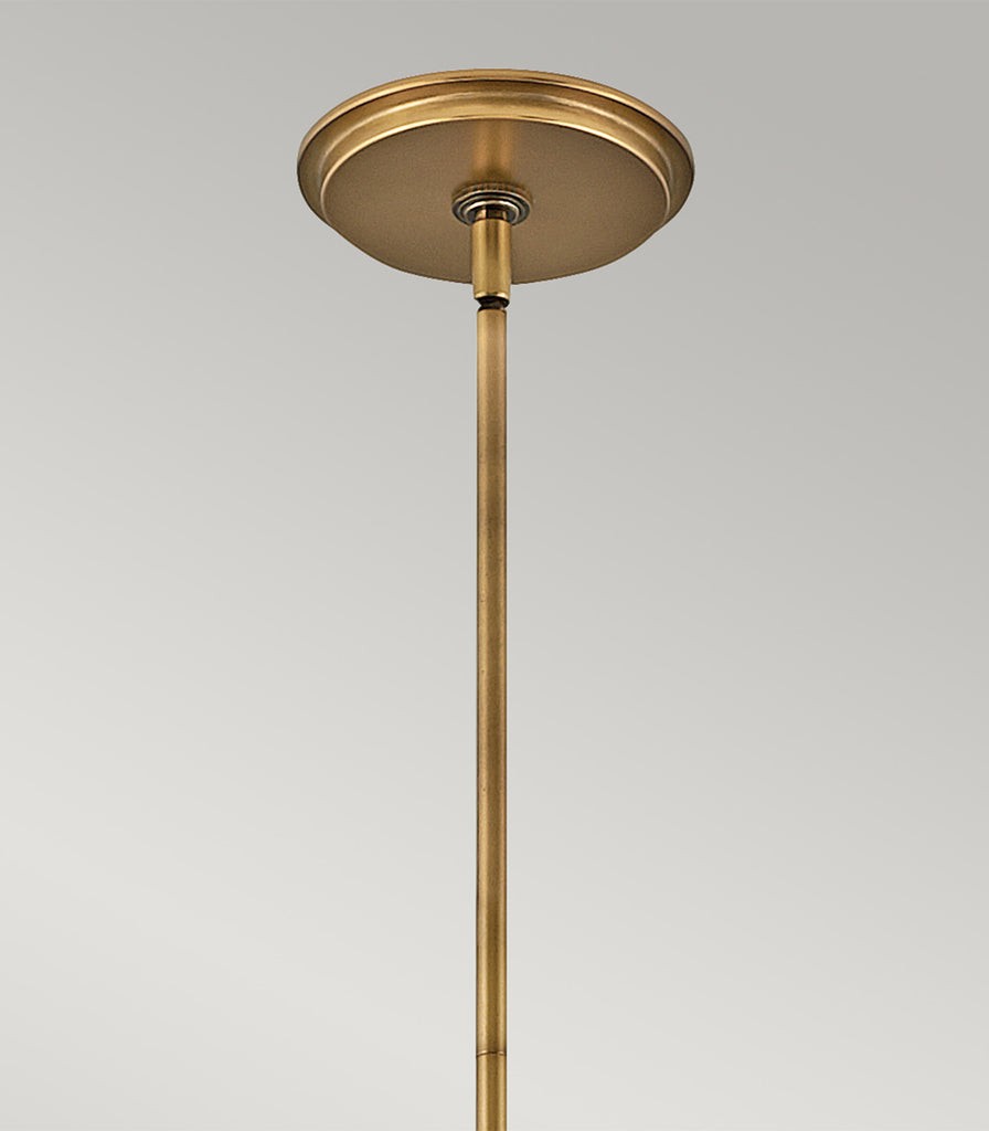 Elstead Echelon 4lt Pendant Light in Heritage Brass close up