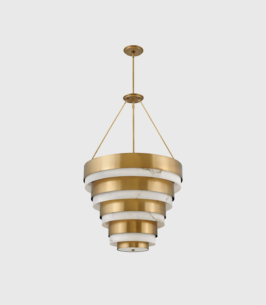 Elstead Echelon 8lt Pendant Light in Heritage Brass