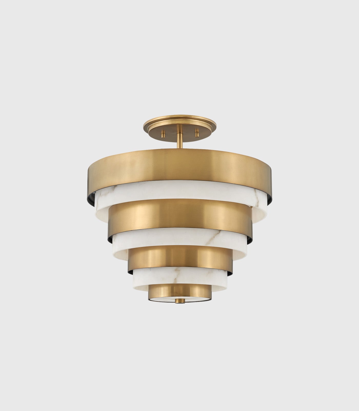 Semi flush sales ceiling light brass