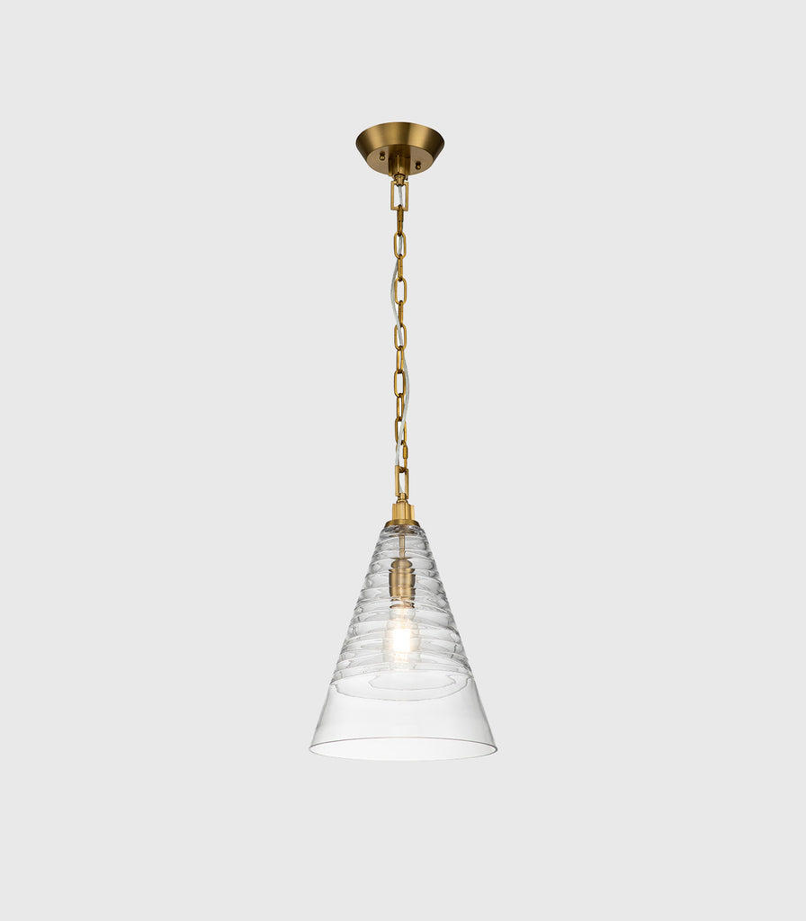 Elstead Elmore Pendant Light in Brunished Brass