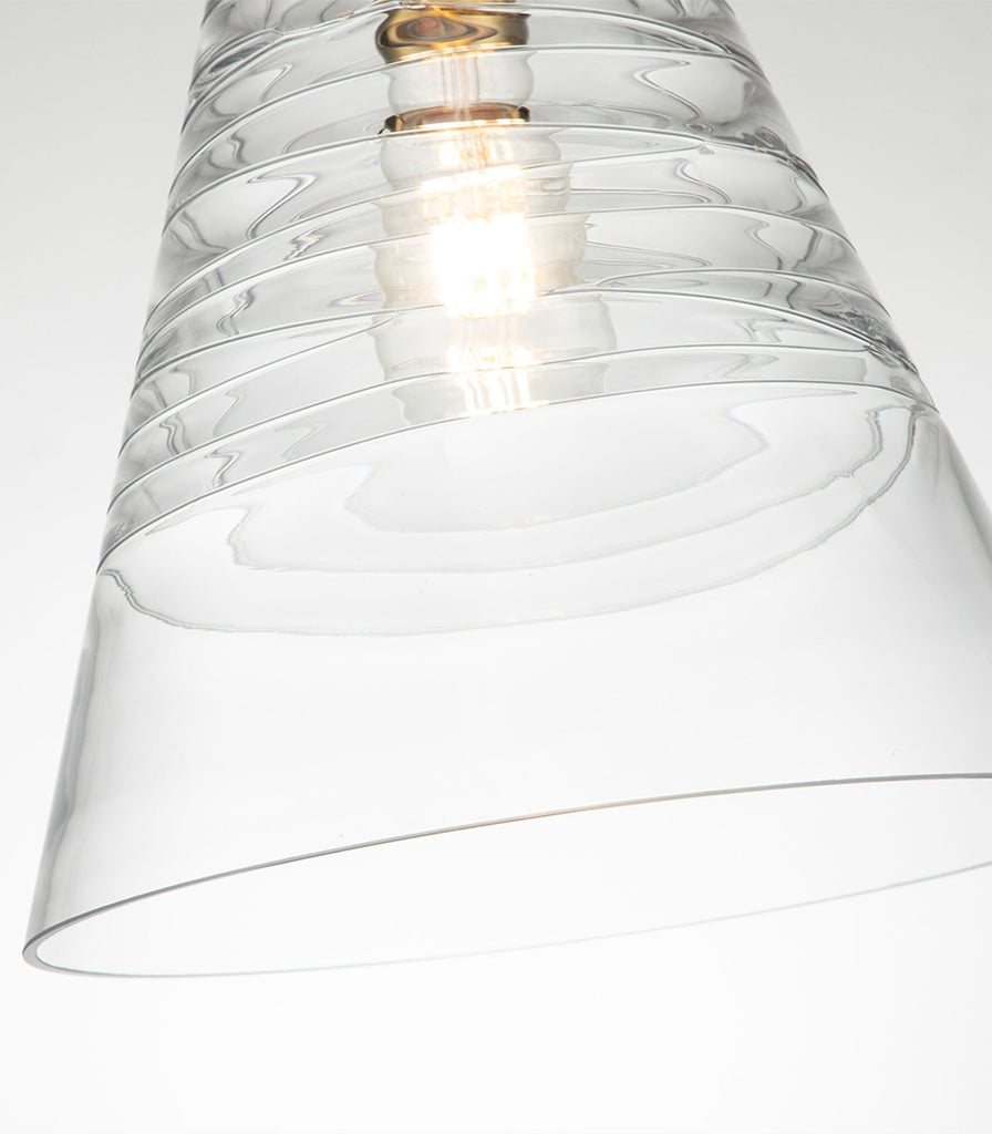 Elstead Elmore Pendant Light in Brunished Brass close up