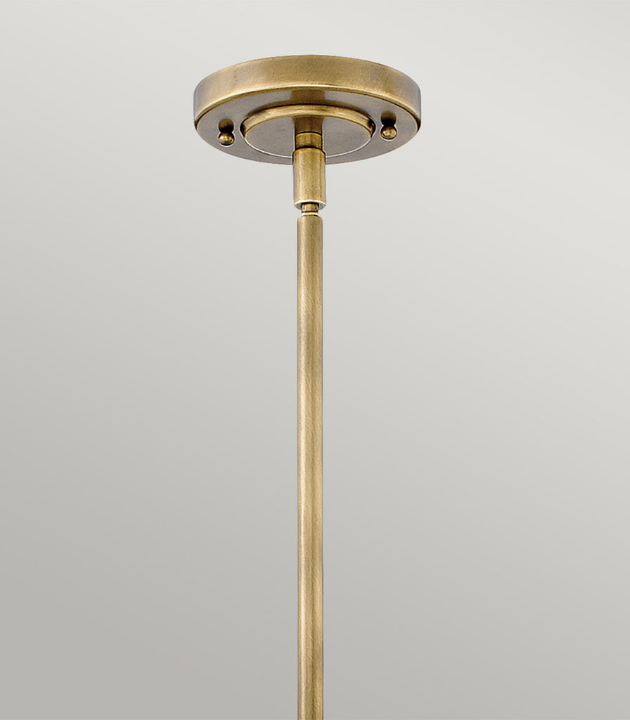 Elstead Elroy Pendant Light in Heritage Brass close up