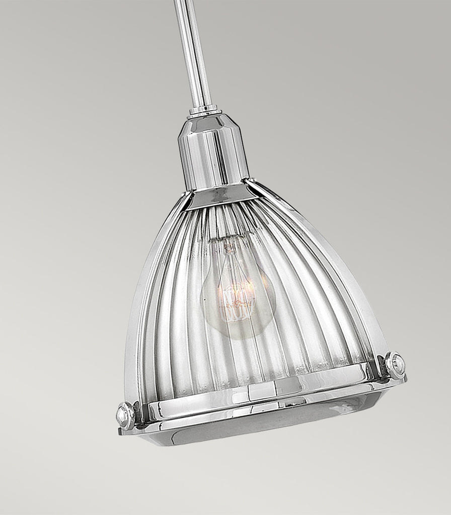 Elstead Elroy Pendant Lightin Brushed Nickel close up