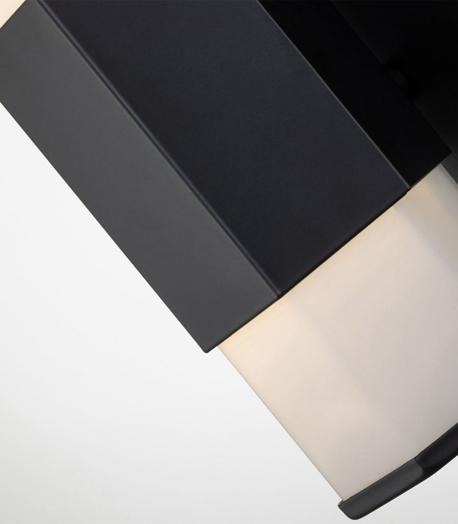 Elstead Facet Dual Wall Light in Matte Black Close up