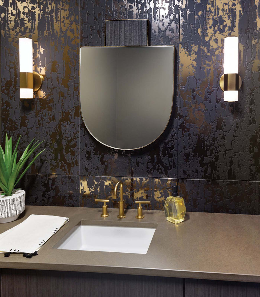 Elstead Facet Wall Light featured in bathroom