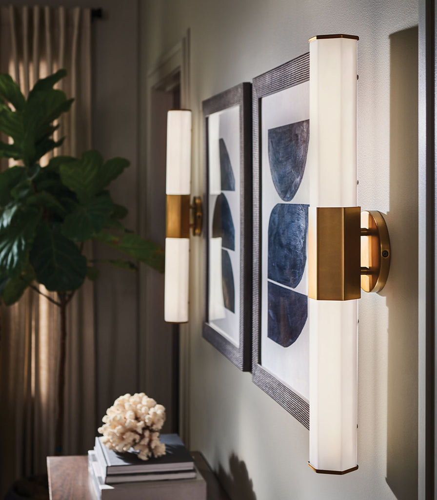 Elstead Facet Dual Wall Light featured within interior space