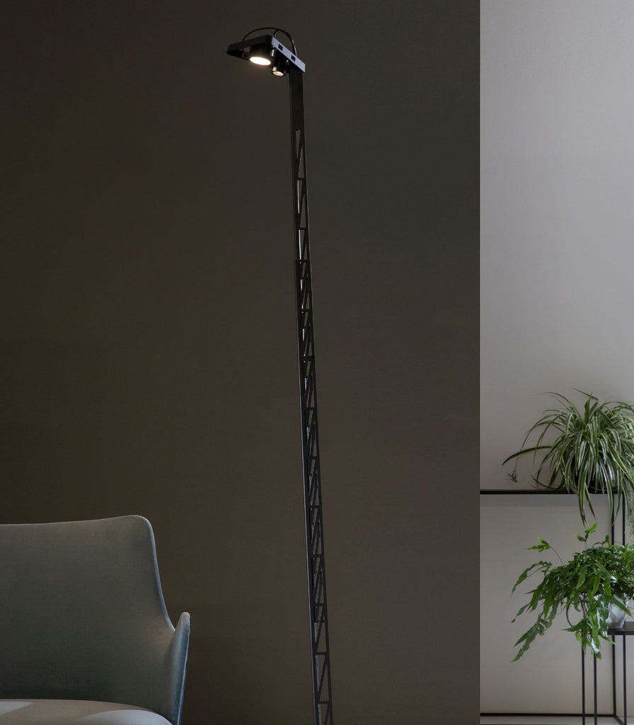 Karman Fireman Floor Lamp featured within a interior space