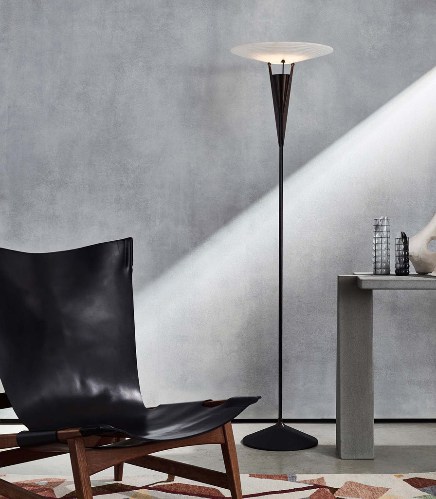 J. Adams & Co. Aragon Floor Lamp in Bronze featured in an interior space