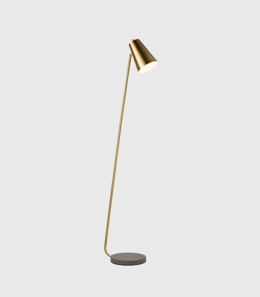 Mayfield Arlen Floor Lamp in Satin Brass/Satin Grey