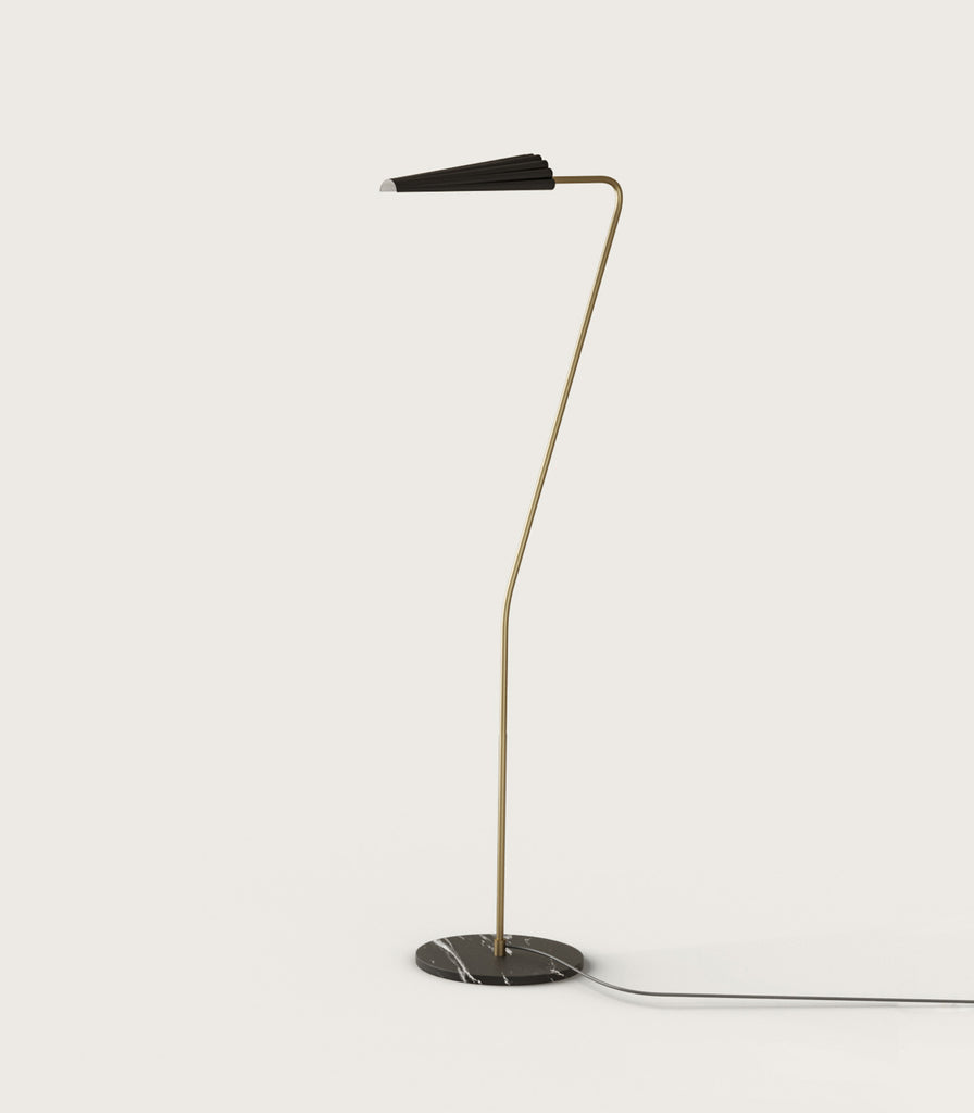 Aromas Bion Floor Lamp in Aged Gold/Matte Black