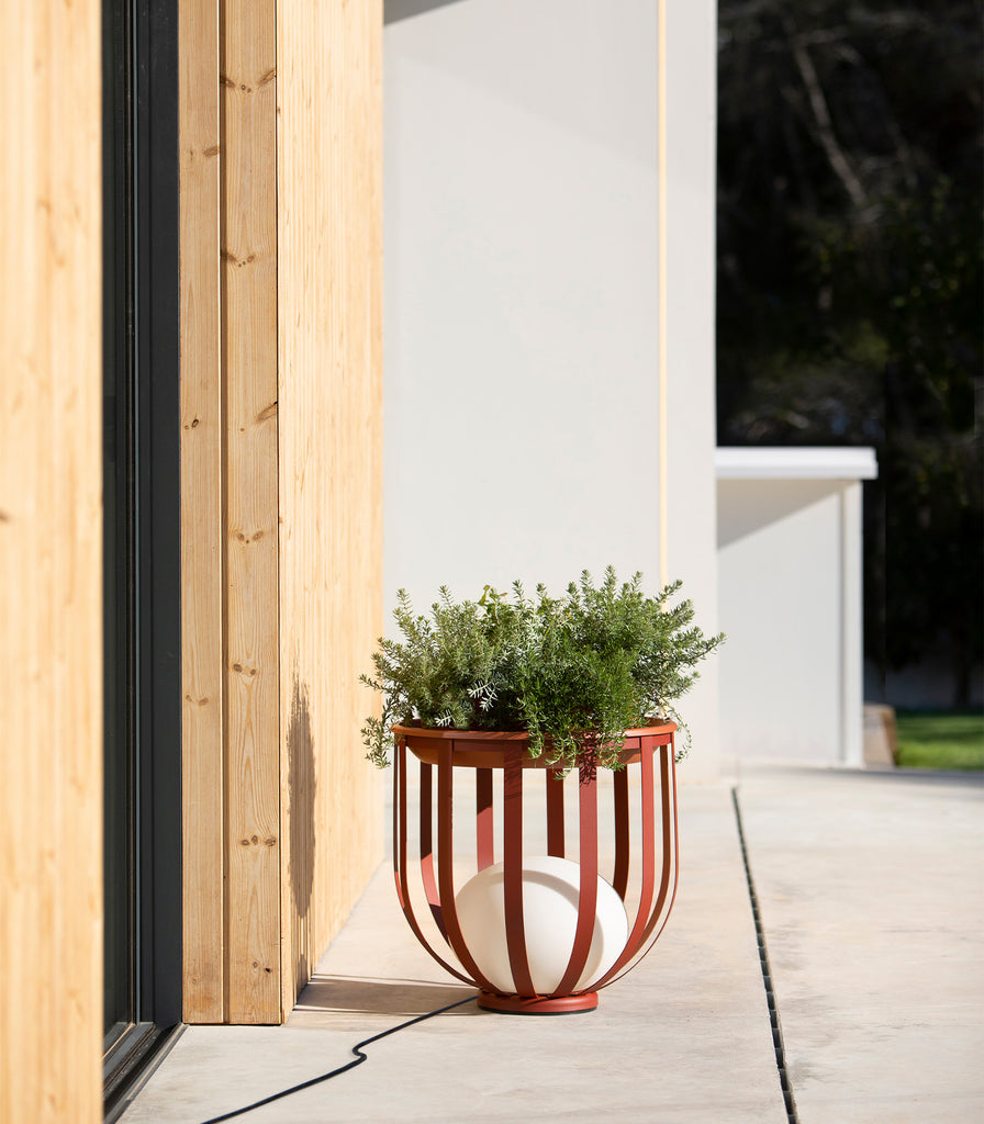 Estiluz Bols Outdoor Floor Lamp featured within outdoor space