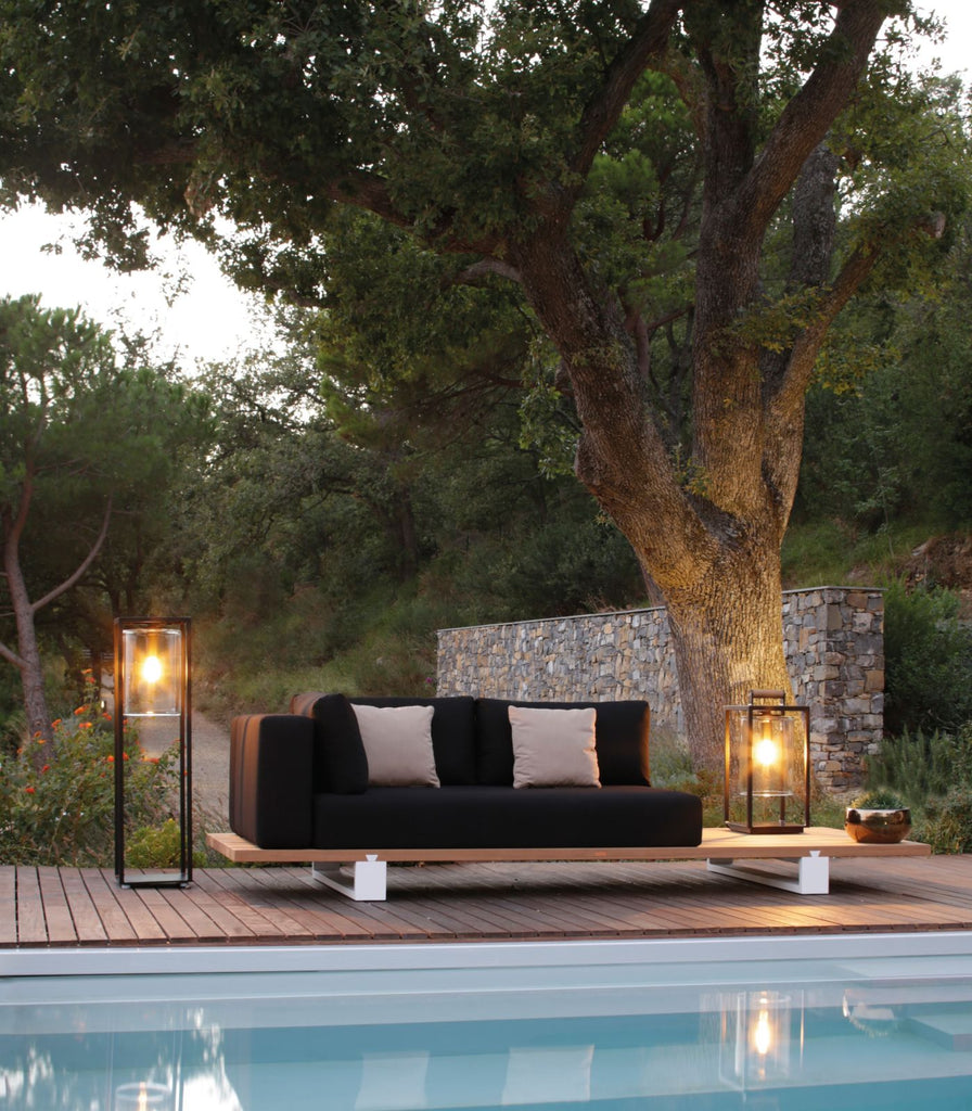 Royal Botania Dome Move Floor Lamp featured within a outdoor space