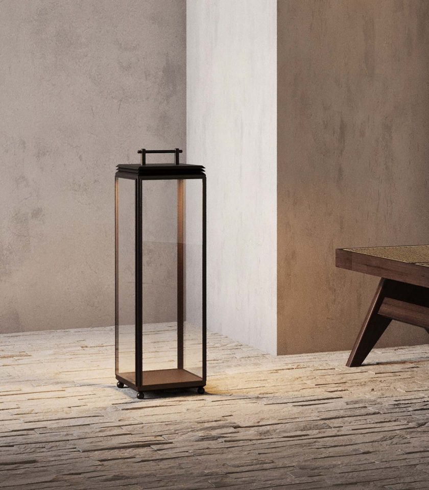 J. Adams & Co. Hazel Floor Lamp featured in an outdoor space