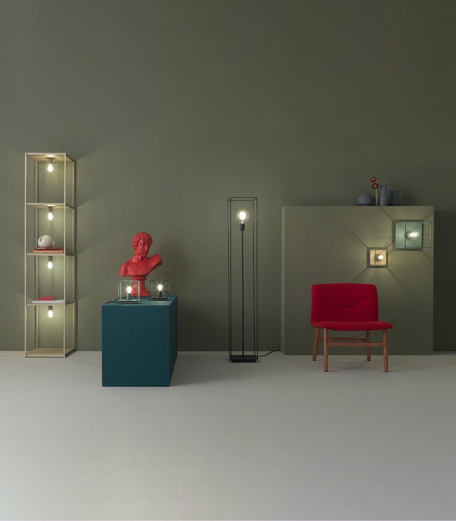 Box Floor Lamp by Zava in Matte Black in stiu