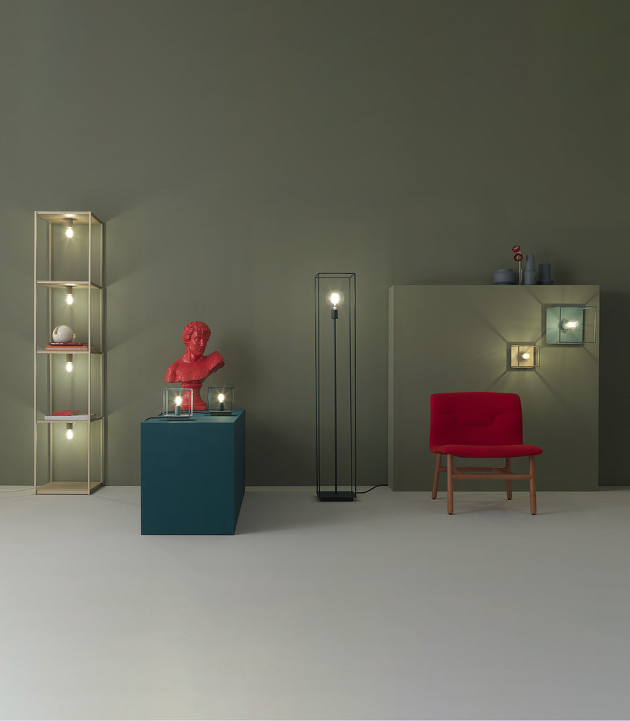 Zava Box Table Lamp in Arctic Green